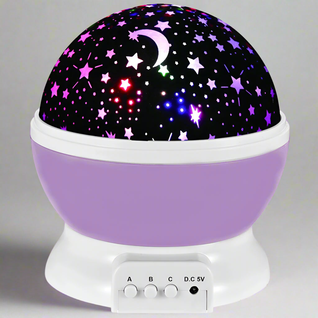 Veilleuse projecteur rotative charmante  de couleur violet 