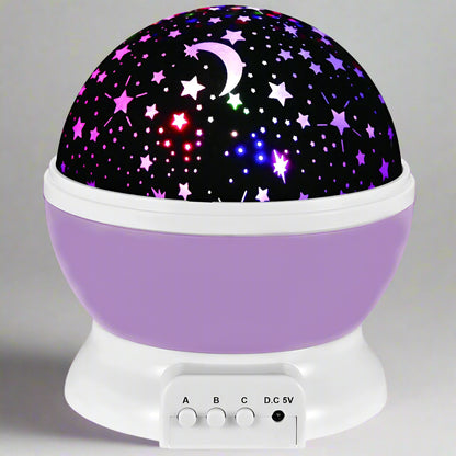 Veilleuse projecteur rotative charmante  de couleur violet 