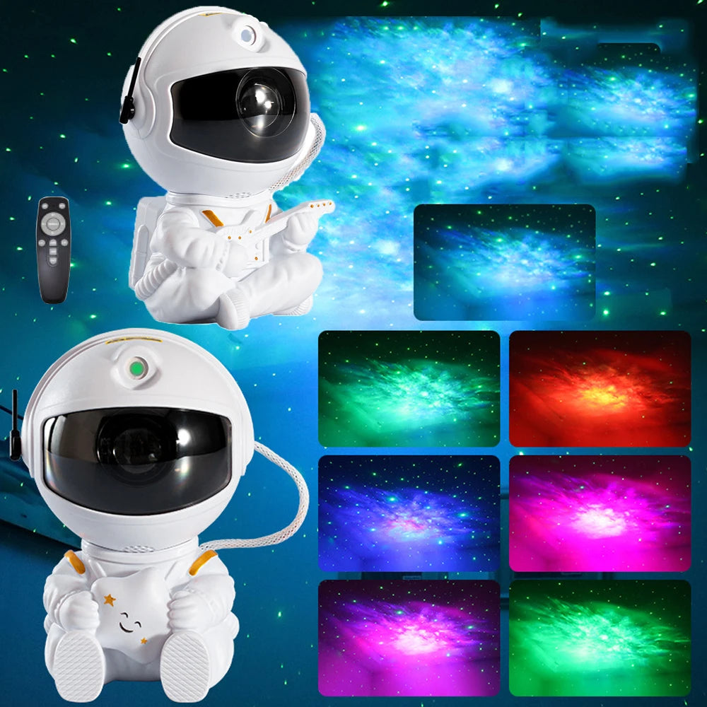 Veilleuse projecteur astronaute multicolore 