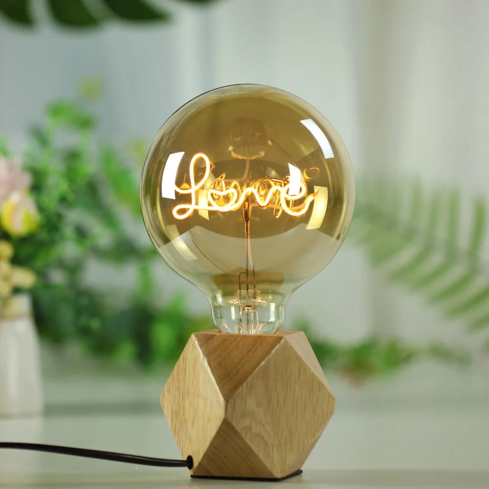 Ampoule LED   love sur support puissant 