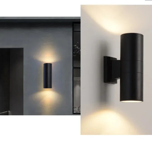 Applique murale extérieur moderne double faisceaux lumière blanche 