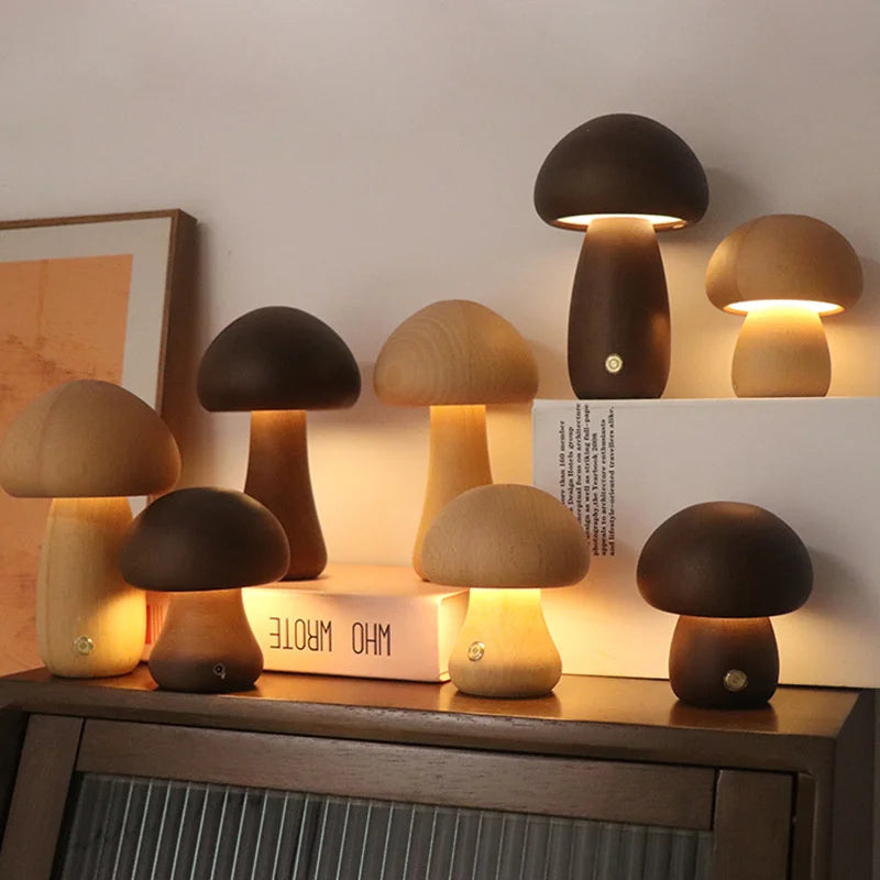 Différente taille de la lampe de chevet LED petit champignon élégante 