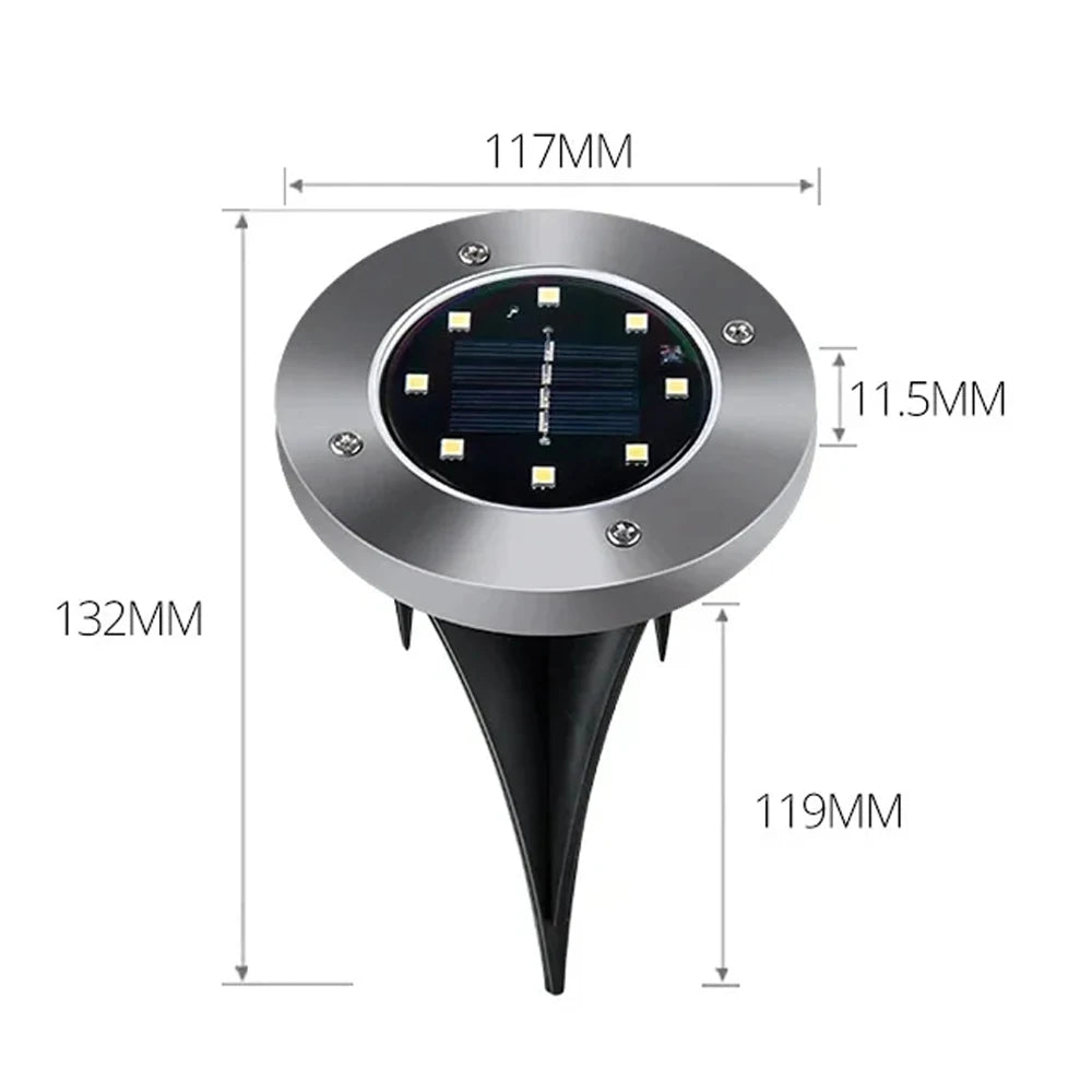 lampe solaire exterieur LED étanche de taille moyenne