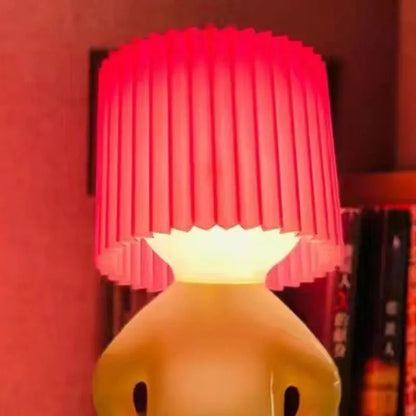 lampe de chevet petit bonhomme twist rouge 