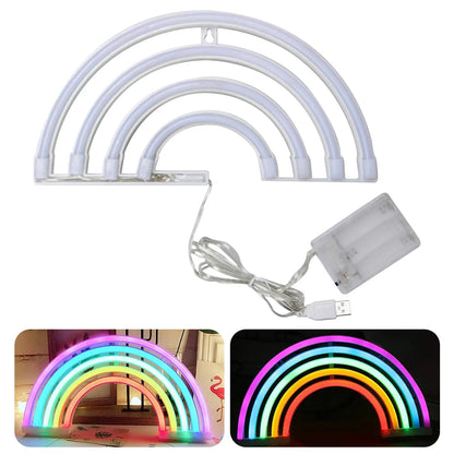 Lampe led Arc-en-Ciel allumée et éteinte et un chargeur 