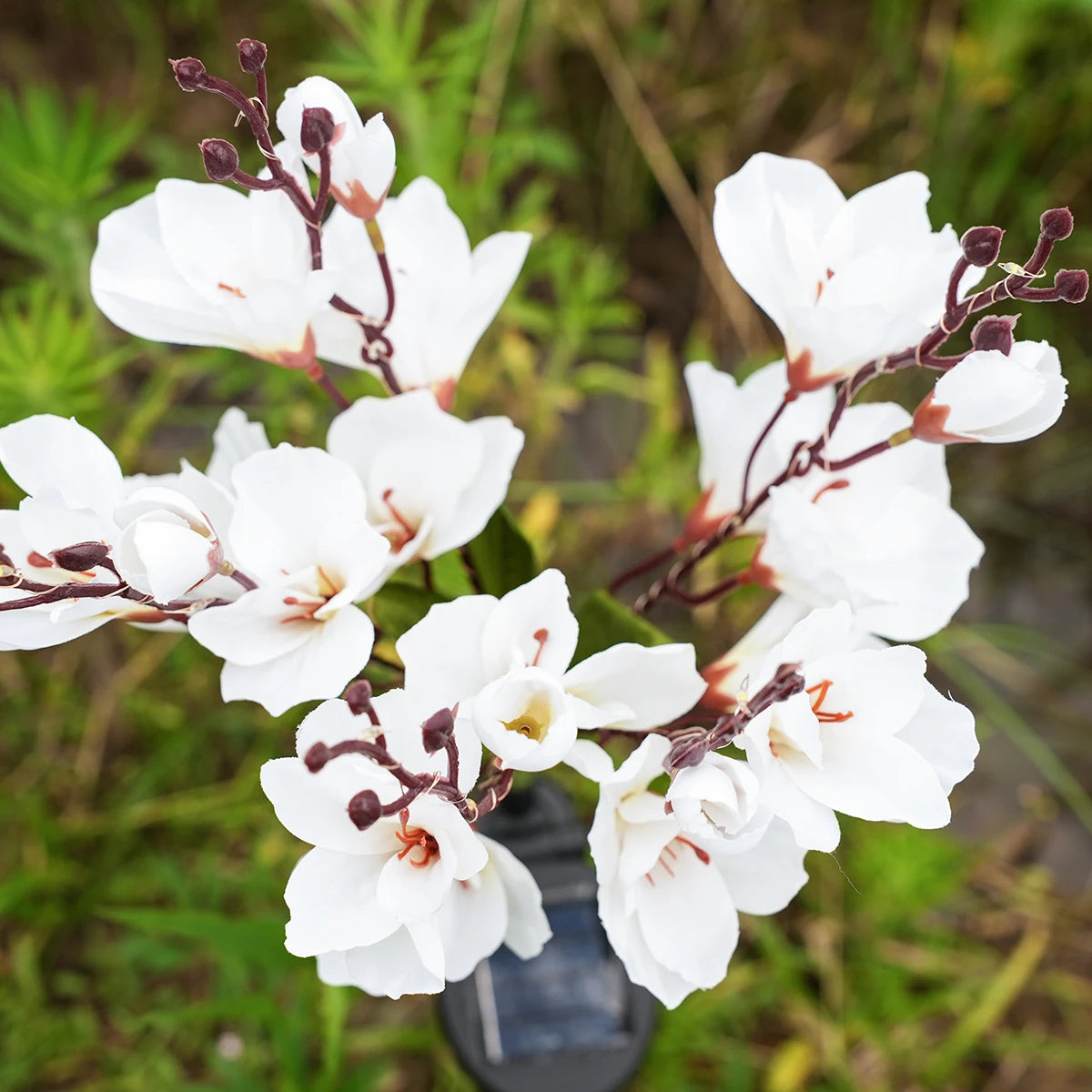 Lampe solaire extérieur fleur de Magnolia avec capteur solaire 